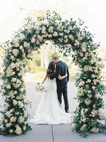 Flower decoration at the entrance of the wedding ceremony Flower decoration at the entrance of the wedding ceremony